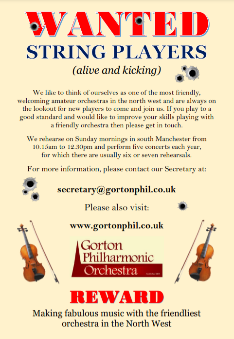 String players wanted